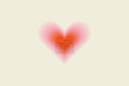 Ilustración de Y2k Trendy Estético gradiente abstracto rosa violeta fondo con corazones aura translúcida y formas patrón borroso. Cartel de medios sociales, historias destacan plantillas para marketing digital para historias. - Imagen libre de derechos