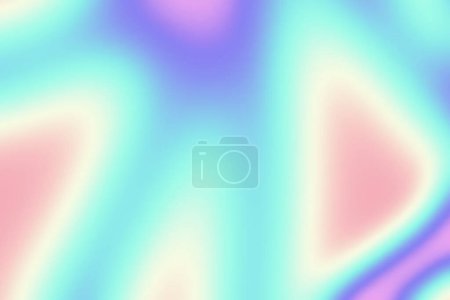 Illustration for Y2k Holographic Aesthetic abstract gradient pastel rainbow unicorn background with translucent neon blurred pattern. Social media stories templates for digital marketing. - Royalty Free Image