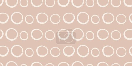 Illustration for Trendy aesthetic abstract seamless pattern with geometric print. Minimalistic Organic brush stroke, ink texture. Simple design for wallpaper, textile, wrapping, packing, fabric, branding, decoration - Royalty Free Image