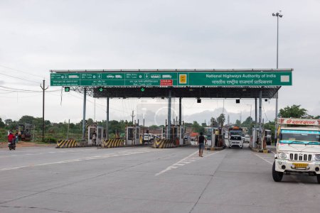 Photo for Ranchi, Jharkhand, India - July 20th 2023: a view of toll plaza of national highways authority of india - Royalty Free Image