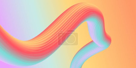 Colorful Fluid 3d Design Background. Abstract Cover Template. Vector Illustration.