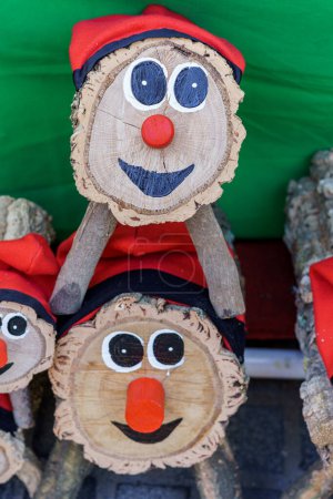 Photo for Ti de Nadal, Christmas log, a Christmas tradition that is especially well established in Catalonia - Royalty Free Image