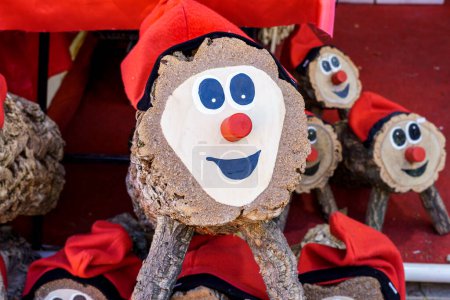 Photo for Ti de Nadal, Christmas log, a Christmas tradition that is especially well established in Catalonia.. - Royalty Free Image
