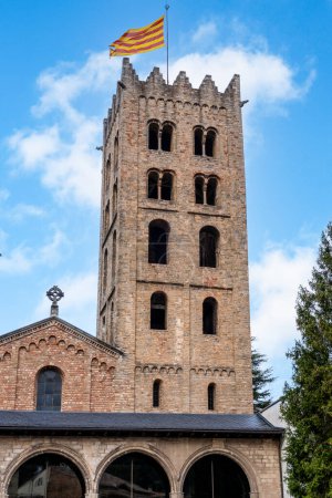 Monastère de Santa Maria de Ripoll, Catalogne, Espagne. Fondée en 879, elle est considérée comme le berceau de la nation catalane.