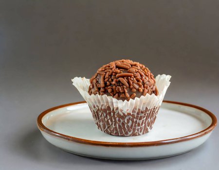 Brigadeiros, Brazilian Easter egg filled with granulated chocolate and cream, eaten with a spoon. Easter tradition in Brazil