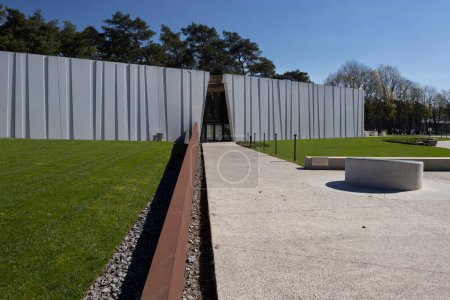 Photo for LENS, FRANCE, 3 APRIL 2023: Exterior of Vimy Ridge Visitor Education Center at Vimy near Lens. The center is situated close to the Canadian National Vimy Memorial and houses a First World War museum. With Copy space. - Royalty Free Image