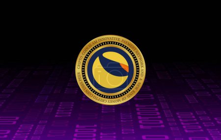 Photo for Digital background image of the terra luna virtual currency. 3d illustration. - Royalty Free Image