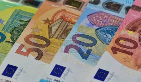 Photo for Images of various country banknotes. euro photos. - Royalty Free Image