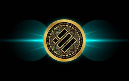 Photo for Binance usd-busd virtual currency images. 3d illustrations. - Royalty Free Image
