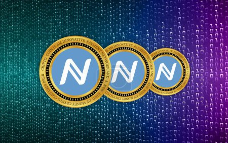 Photo for Namecoin-nmc virtual currency images. 3d illustration - Royalty Free Image