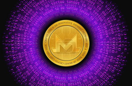 monero-xmr virtual currency images. 3d illustrations.