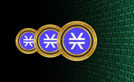 Photo for Stacks virtual currency logo images. 3d illustration. - Royalty Free Image