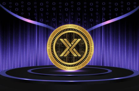 Photo for Immutable x-imx virtual currency images. 3d illustration. - Royalty Free Image