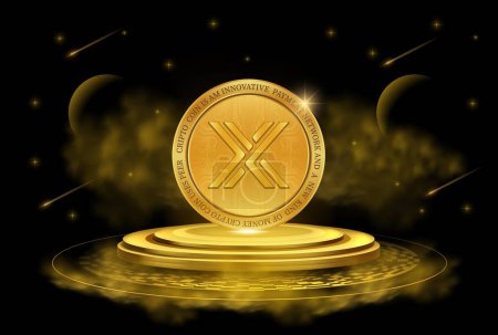 Photo for Immutable x-imx virtual currency images. 3d illustration. - Royalty Free Image