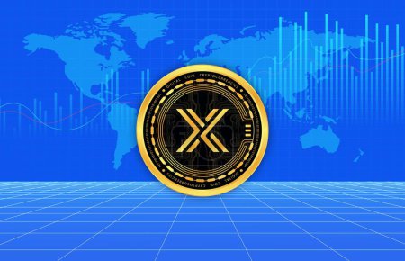 immutable x-imx virtual currency images. 3d illustration.