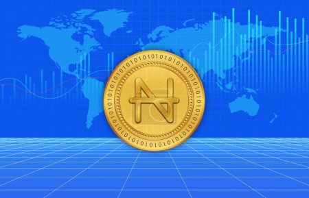 navcoin-nav virtual currency images. 3d illustration