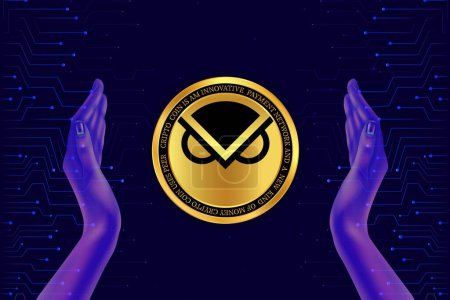gnosis-gno virtual currency images. 3d illustration