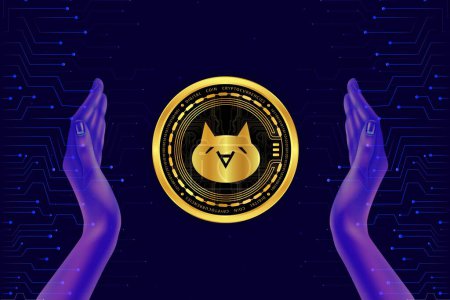 monacoin virtual currency images. 3d illustration