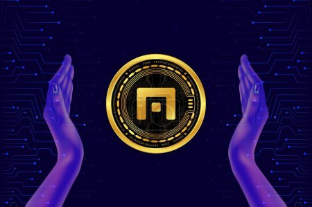 Images of uma virtual currency. 3d illustrations.