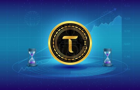 bittensor-tao crypto currency images. 3d illustration. digital coins.