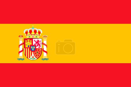 Vector Spain flag. Spain flag illustration. Spain flag picture. Eps-10
