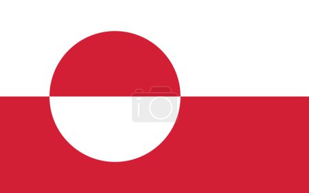 Illustration for Flag of Greenland. Vector illustration. - Royalty Free Image