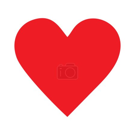 Illustration for The red heart symbol represents love and affection. Love icon for design purposes that show affection. Editable vector in EPS10 format - Royalty Free Image