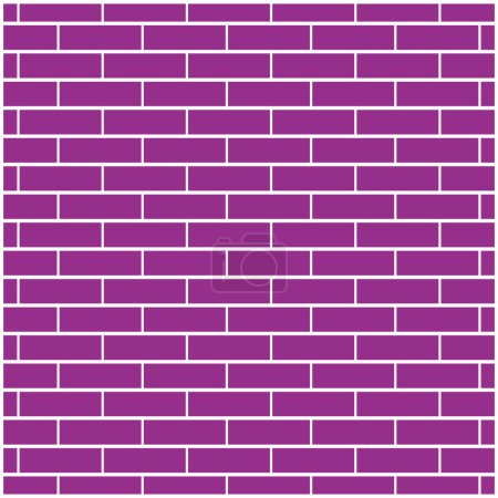 Illustration for Texture background design with rectangular pattern arranged to form a pile of purple bricks. Unique simple and flat wallpaper. Texture background series - Royalty Free Image