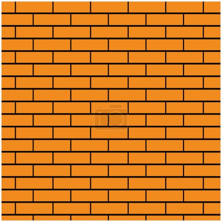 Illustration for Geometric pattern rectangular arranged like the arrangement of red bricks on the wall. Simple brick wall background - Royalty Free Image