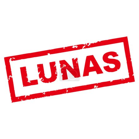 Illustration for LUNAS stamp in Indonesian means "PAID". Stamp template in red ink reads "PAID". Editable stamp vector. Suitable for stamp templates, especially for the country of Indonesia - Royalty Free Image