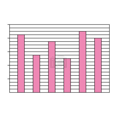 Illustration for Elements of a math problem. Supporting elements in mathematical problems in statistical material. Bar chart and line icon. Linear symbol statistics. Vector illustration. - Royalty Free Image