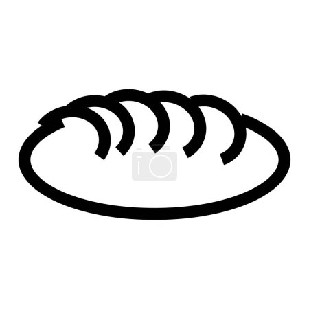 Illustration for Bread flat icon. Vector sign for web site design and mobile app. food icon design elements. Food symbol graphic for your design needs. Bread bun outline style icon - Royalty Free Image