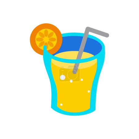 Orange juice icon vector isolated on white background for your web and mobile app design, Orange juice logo concept. resources graphic icon element design. 