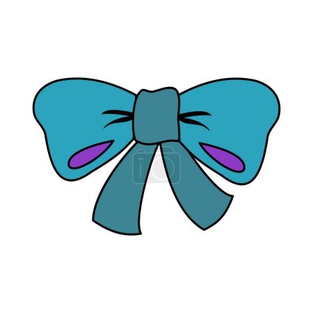 lindo lazo lazo icono de la cinta. Ilustración de dibujos animados de niño corbata de lazo icono para la web. Adecuado para su uso como elemento de diseño para niños o niñas