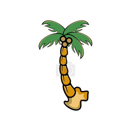 Palm tree icon vector isolated on white background for your web and mobile app design, Palm tree logo concept
