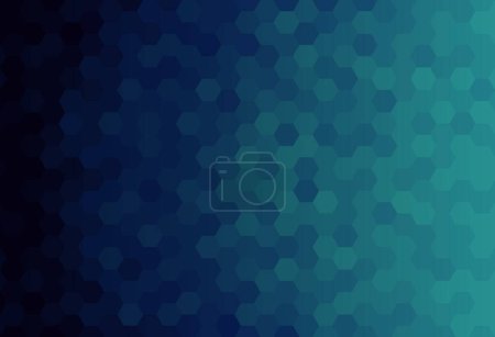 Téléchargez les photos : Modèle abstrait fond de mosaïque. Forme hexagonale avec un dégradé bleu foncé en couleur sarcelle. Conception de texture pour illustration vectorielle. - en image libre de droit