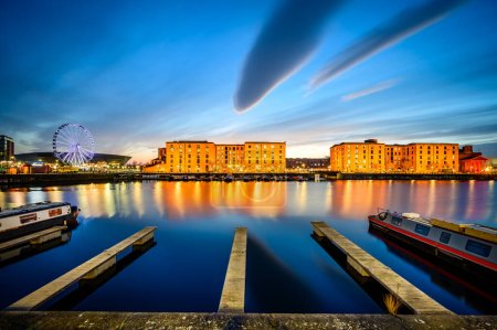 Photo for Albert dock waterfront of Liverpool, England UK - Royalty Free Image