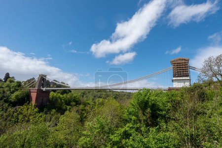 Photo for Clifton bridge is suspension bridge over river Avon in Bristol UK - Royalty Free Image