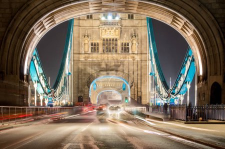 Photo for Tower Bridge in London at night - Royalty Free Image