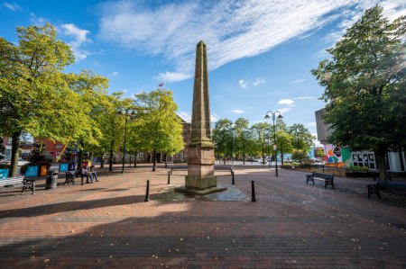 Photo for Obelisk in the Leigh town square, Greater Manchester ,UK - Royalty Free Image