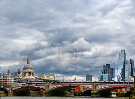 Photo for Panoramic skyline of London with St Pauls cathedral, London - Royalty Free Image