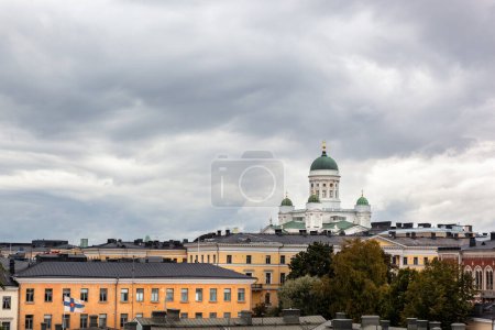 Foto de Catedral de Helsinki y arquitectura de la plaza del mercado de la ciudad vieja - Imagen libre de derechos