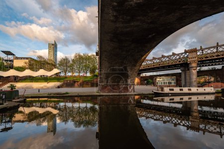 Photo for Castlefield Basin, Manchester, UK - Royalty Free Image