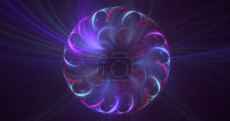 Foto de Representación manual 3D fondo electromagnético fractal abstracto. No es la ilustración de AI Generatd. - Imagen libre de derechos