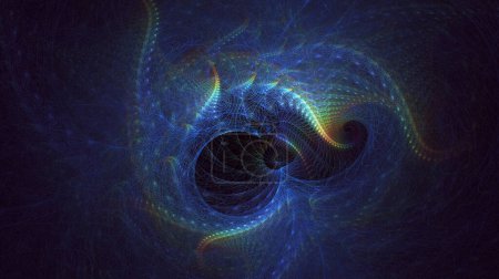 Téléchargez les photos : 3D rendu manuel abstrait fond électromagnétique fractal. Son illustration pas AI Generatd. - en image libre de droit