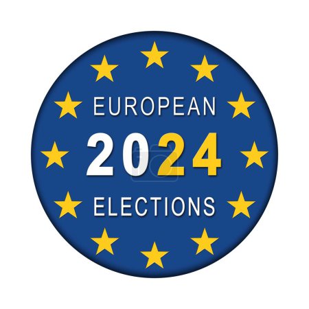 Photo for European Election 2024 - graphic for election voting - 3D Illustration - Royalty Free Image