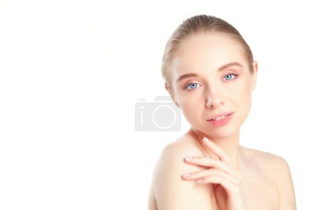 Photo for Cheerful young girl with perfect skin. Youth and Beauty. - Royalty Free Image
