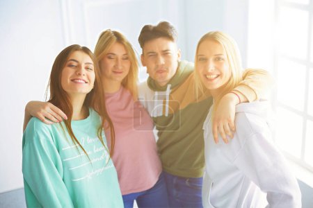 Photo for Portrait of happy teenage friends standing together . - Royalty Free Image