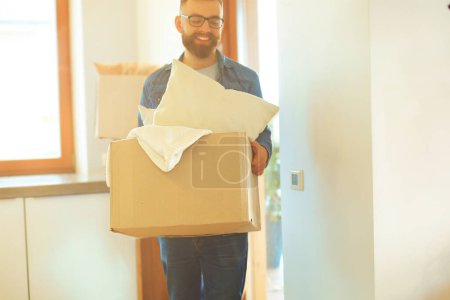 Photo for Couple moving in house - Royalty Free Image