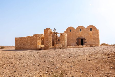 Foto de Quseir Amra en Jordania, el más conocido entre los castillos del desierto. Patrimonio de la Humanidad UNESCO - Imagen libre de derechos